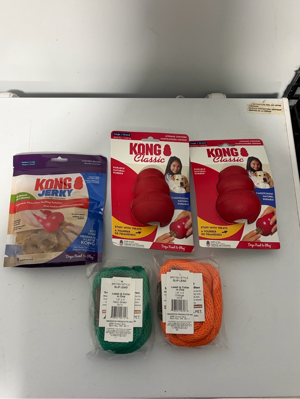 Dog Kit - 2 Kong Toys with Treats, 2 Slip Leads
